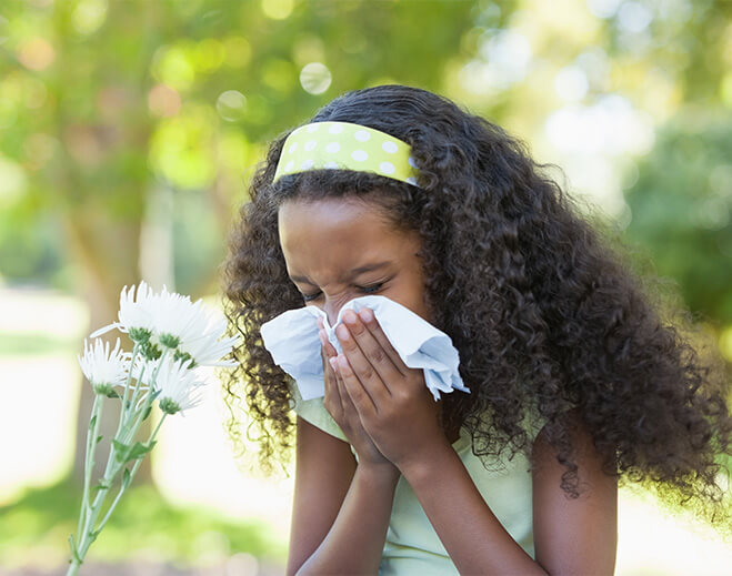Child Sneezing with Allergies