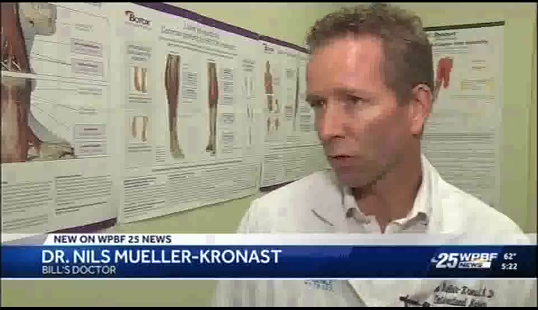 Dr. Mueller being interviewed on news